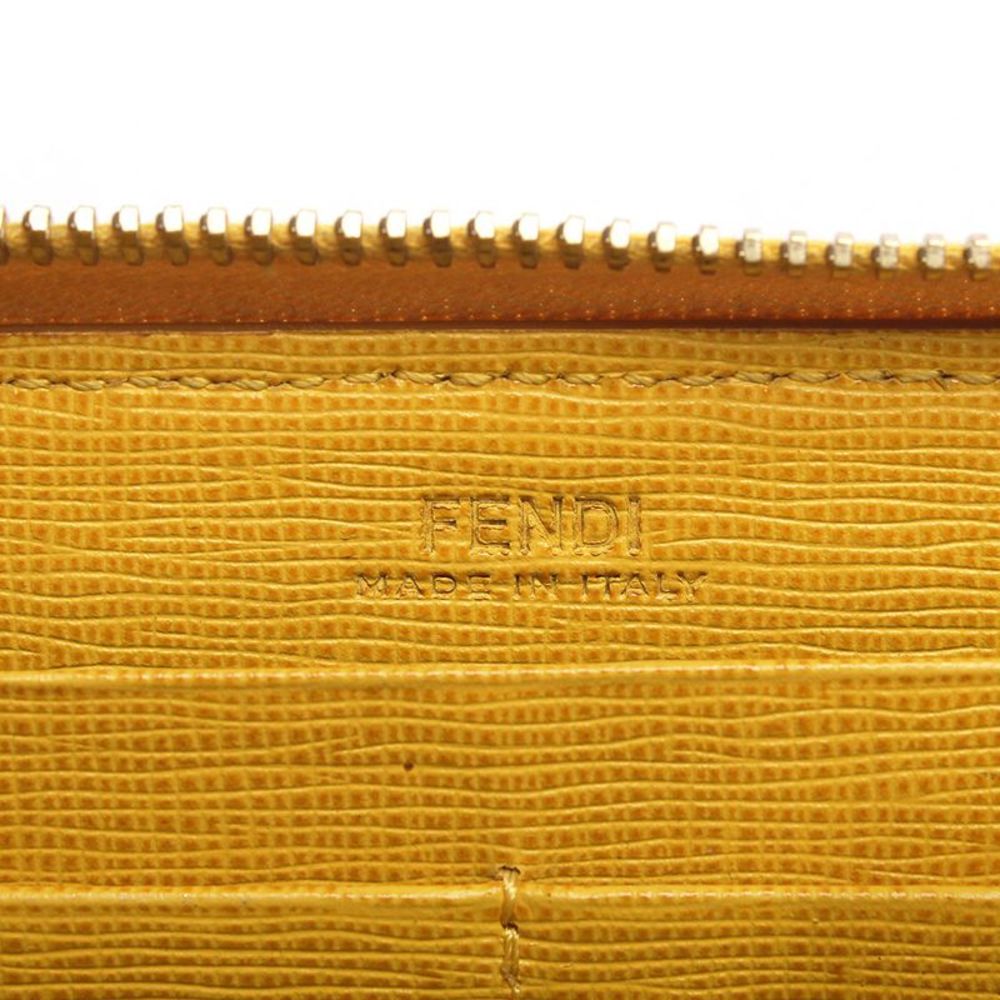 Pre Loved Fendi Yellow Leather Long Wallet in AB Condition - Picture 5 of 10